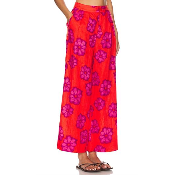 Rhode Linen Campbell Pants Scarlet Size 4 NWT - Picture 3 of 11